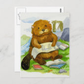 Otter aime lire Carte postale (Devant / Derrière)