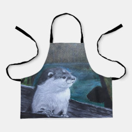 Otter All-Over Print Apron Schort