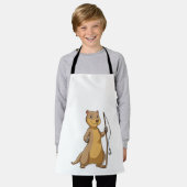 Otter als Fisher met Geviste staaf Schort (Gedragen)