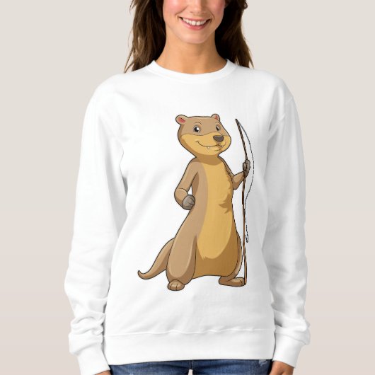 Otter als Fisher met Geviste staaf Trui (Voorkant)