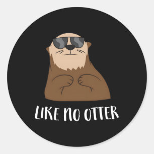 Otter als geen Otter Zee Otter Ronde Sticker