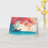 Otter Autumn Stroll Kaart (Gele Bloem)