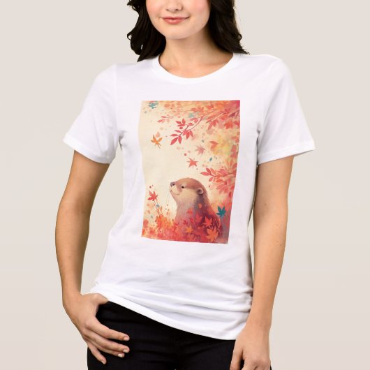 Otter Autumn Wonder Tri-Blend Shirt (Voorkant)