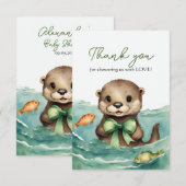 Otter Baby Merci de Baby shower neutre pour le gen (Devant / Derrière)