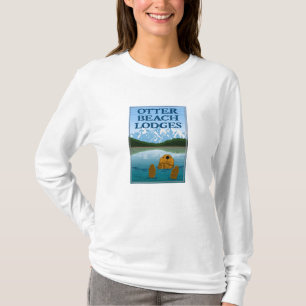 Otter Beach Lodges long-sleeved women's t-shirt