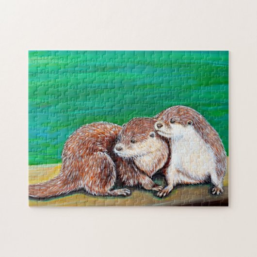 Otter Best Friends Painting Legpuzzel (Horizontaal)