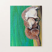 Otter Best Friends Painting Legpuzzel (Verticaal)