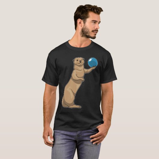 Otter Bowling bal T-shirt (Voorkant volledig)