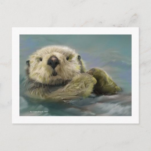 Otter Briefkaart (Voorkant)