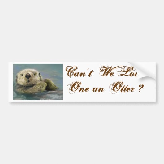 Otter Bumpersticker (Voorkant)