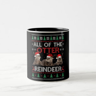 Otter-cadeau  Alle Otter Reindekerst Tweekleurige Koffiemok