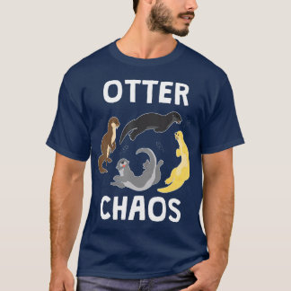 Otter Chaos Animal Kinder Girls T-shirt