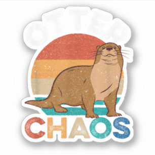 Otter Chaos Voor Mannen Vrouwen Schattige Otterlie Sticker