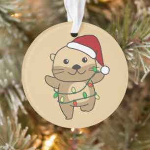 Otter Christmas Winter Animaux Vacances Otters