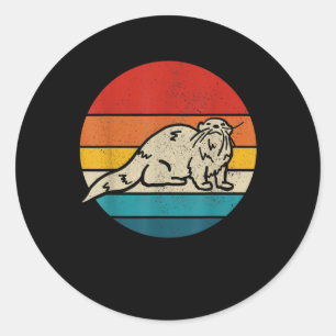 Otter - Cute Zee Otter Sunset Ronde Sticker