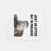 Otter Day Paradise Fleece Deken (Voorkant (Horizontaal))