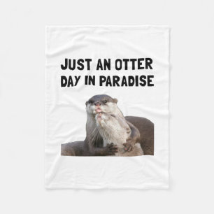 Otter Day Paradise Fleece Deken