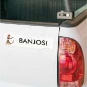 Otter die de Banjo speelt Bumpersticker (Op Truck)