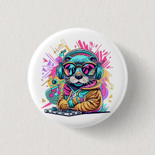 otter Dj 90s sfeer Ronde Button 3,2 Cm