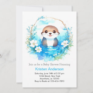 Otter Dreamscape Wonderland Boy Baby shower Kaart