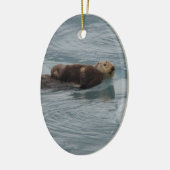 otter en baby van zee keramisch ornament (Links)