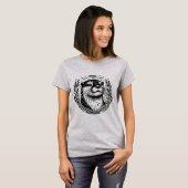 Otter Face Botanische Illustratie T-shirt (Voorkant volledig)