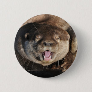 otter foto ronde button 5,7 cm