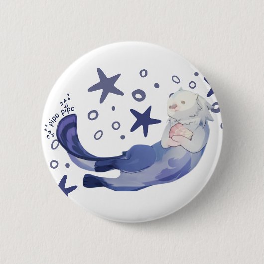 Otter Genshin Impact Button Pin (Voorkant)