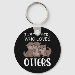 Otter Gift Alleen een meisje dat van Otters houd Sleutelhanger