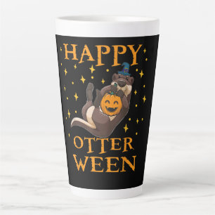 Otter Gift Happy Otter Cute Zee Otter Halloween Latte Mok