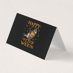 Otter Gift Happy Otter Cute Zee Otter Halloween Visitekaartjes