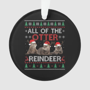 Otter Gift Tous Noël De Otter Reindeer