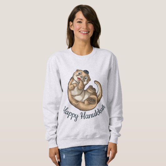 Otter Hanoukka T-Shirt Sweatshirt (Devant entier)