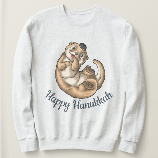 Otter Hanoukka T-Shirt Sweatshirt (Design devant)