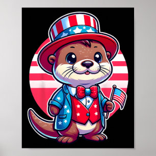 Otter Happy 4 juli Onafhankelijkheidsdag Mannen Vr Poster