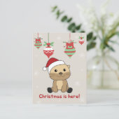 Otter Holiday Feestdagenkaart (Staand voorkant)