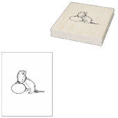 Otter Hout Kunststempel Rubberstempel (Gestempeld)