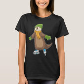 Otter Ice skate Ice-schaatsen T-shirt (Voorkant)