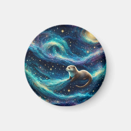 Otter in een Sterrennacht Oceaan Magneet