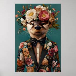 Otter In Pak Poster, Otter Portret, Otter Olie Poster