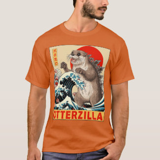 Otter Japanese Art Funny Otter Lover Gifts for Men T-shirt