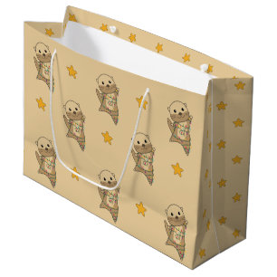 Otter-kerstsneeuwwinterdieren otter-grote gi groot cadeauzakje
