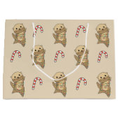 Otter-kerstwinterdieren otter groot cadeauzakje (Voorkant)