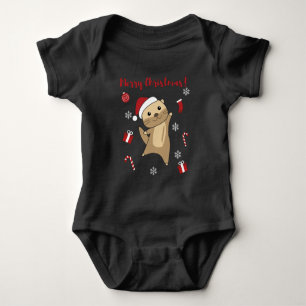 Otter-kerstwinterdieren otter romper