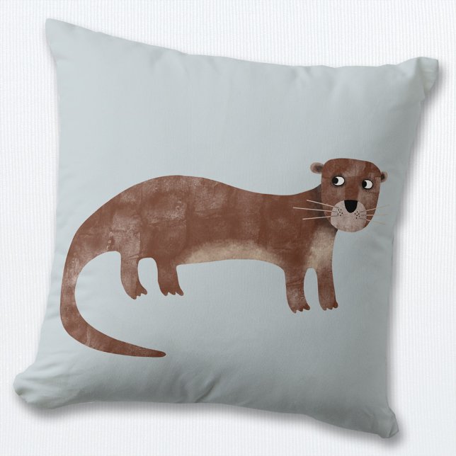 otter kussen (Fun otter throw pillow)