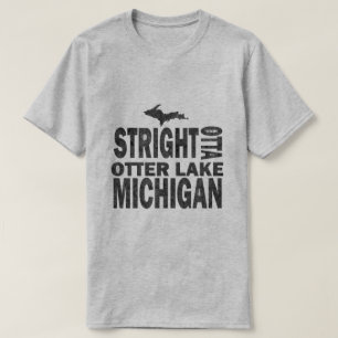 Otter Lake Michigan Funny Gray Basic T-shirt