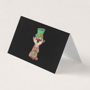 Otter Leprechaun St Patrick Day Kinder en volwasse Visitekaartjes