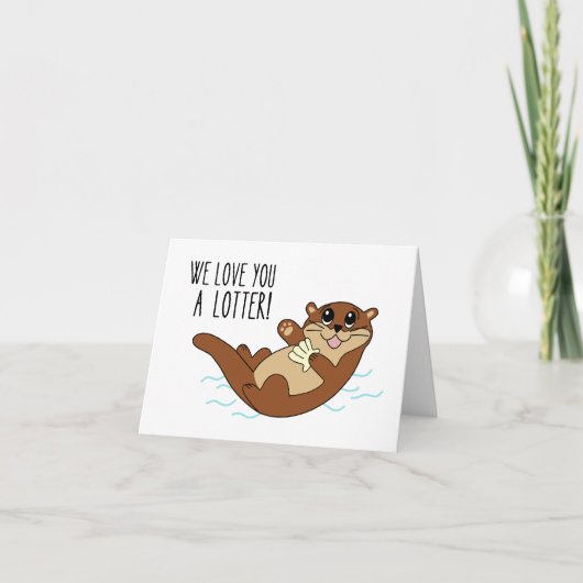 Otter Love Get Well Card Kaart (Voorkant)