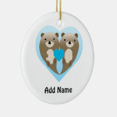 Otter Love Keramisch Ornament (Rechts)