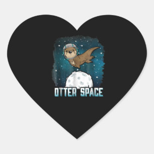 Otter Lovers Otter Space Funny BuitSpace Animal Hart Sticker